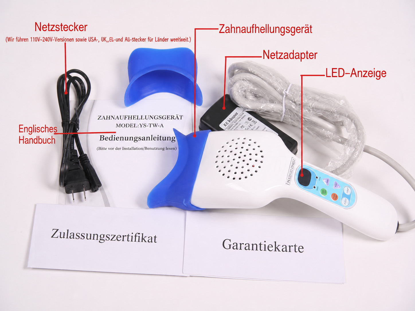Zahnaufhellung System Dentalger&auml;t LED-Licht f&uuml;r Zahnaufhellung
